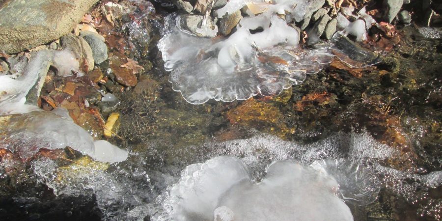 Ice in the river Beautiful